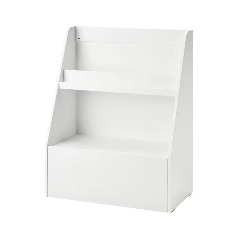 Montessori IKEA BERGIG Book Display With Storage White