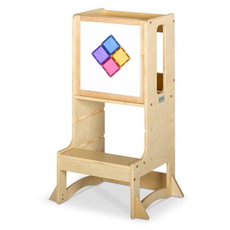 Montessori My Happy Helpers Evo 3.0 Learning Tower and Magnetic Whiteboard Varnished Birch