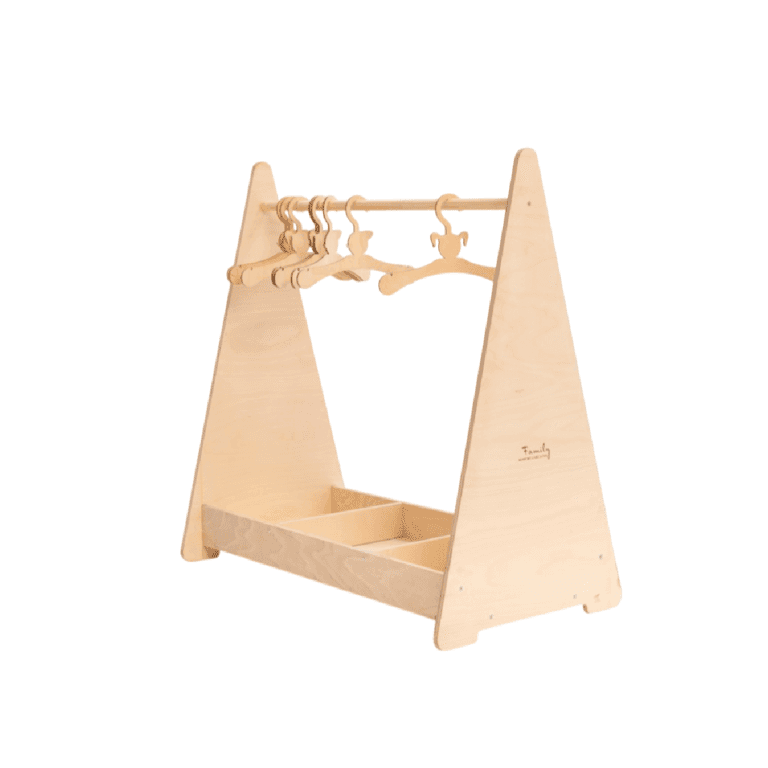 Montessori Family SCL Clothing Rack Natural Not Painted