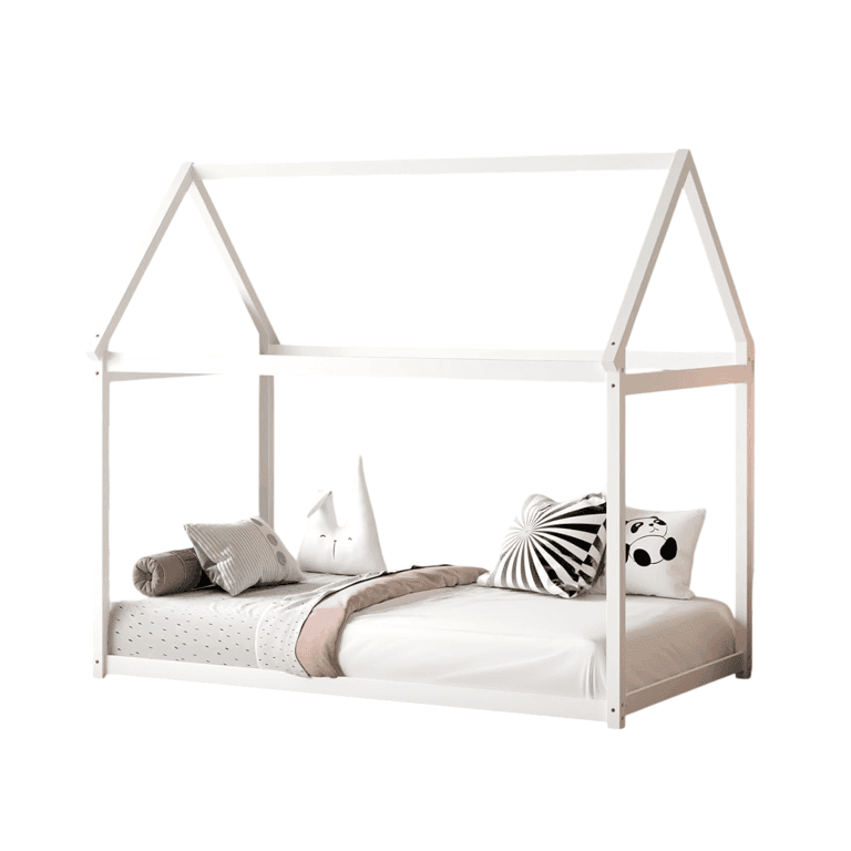 Montessori GORELAX Twin House Floor Bed White