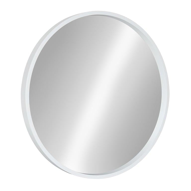 Montessori Kate and Laurel Travis Round Wall Mirror White 21.6 Inches