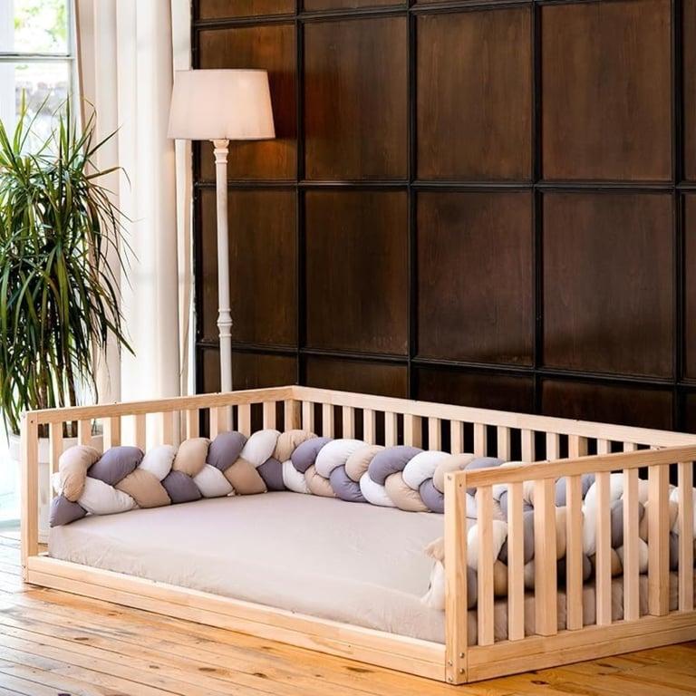 Montessori Wood and Montessori Front Open Twin Floor Bed