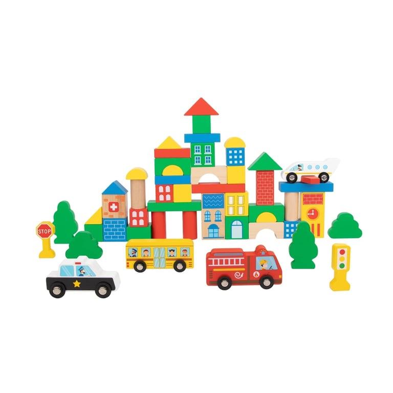 Montessori TOOKYLAND Wooden City Building Blocks 