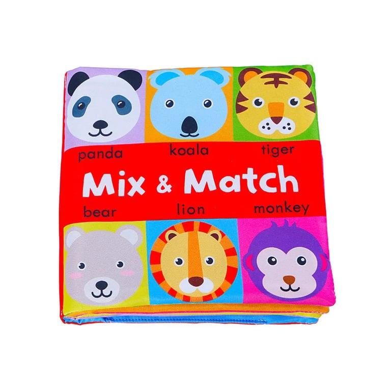 Montessori Seaside-Montessori Match and Mix Cloth Book Jungle Animals