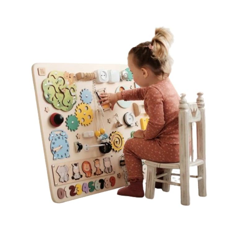 Montessori Busy Kiddo Room XL Busy Board With Stand