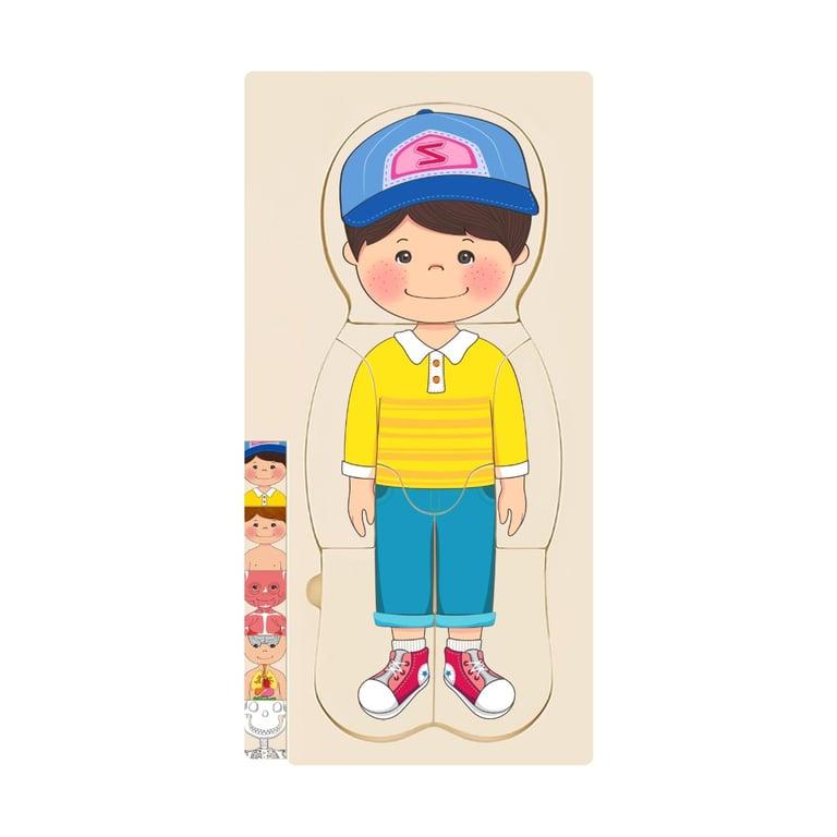 Montessori MoinKidz My Body Wooden Layer Puzzle Boy Anatomy