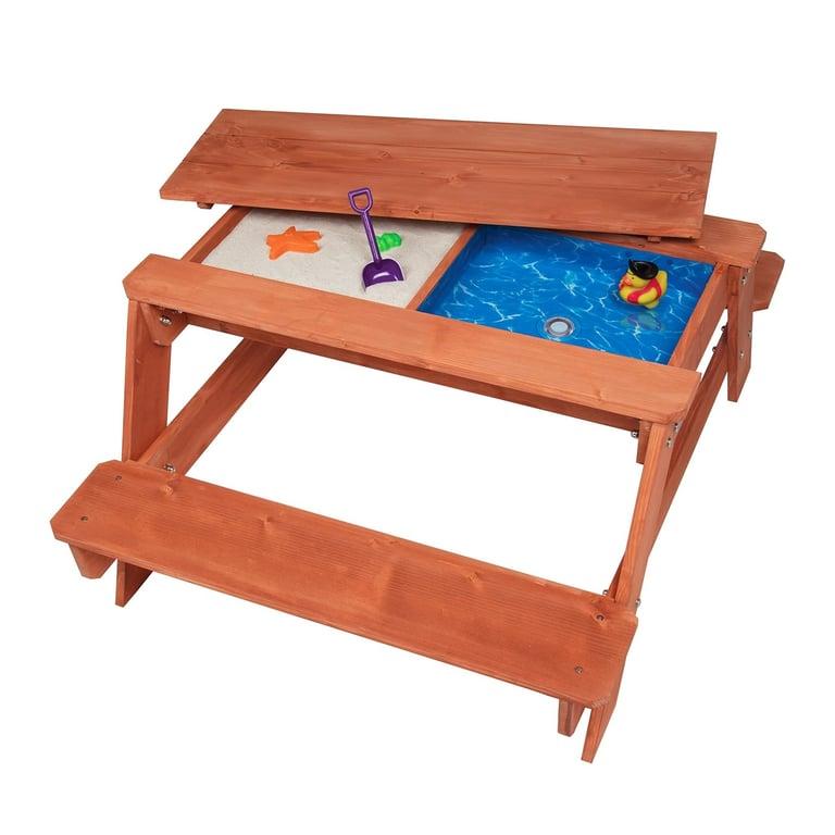 Montessori Svan 3 in 1 Sand & Water Table With Removable Top & Dual Drains