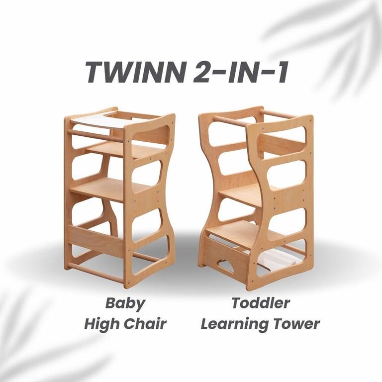 Montessori Pegasus Toys Furniture Twinn 2in1 Baby High Chair and Toddler Learning Tower