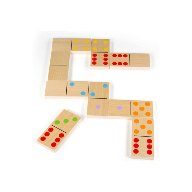 Montessori Bigjigs Toys Wooden Jumbo Kids Dominoes