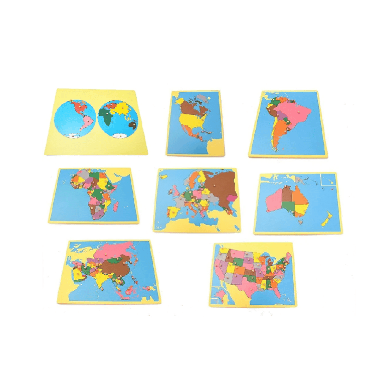 Montessori Pink Montessori Board Map Package USA