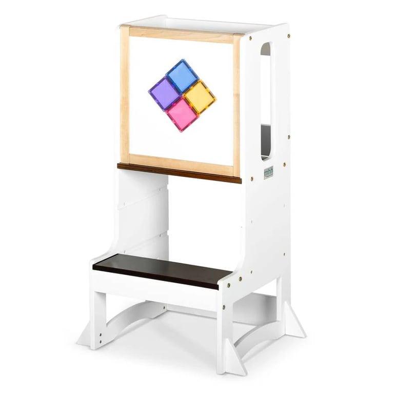 Montessori My Happy Helpers Evo 3.0 Learning Tower and Magnetic Whiteboard Varnished Walnut