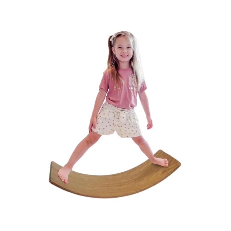 Montessori Seaside-Montessori Wooden Wobble Balance Board Walnut