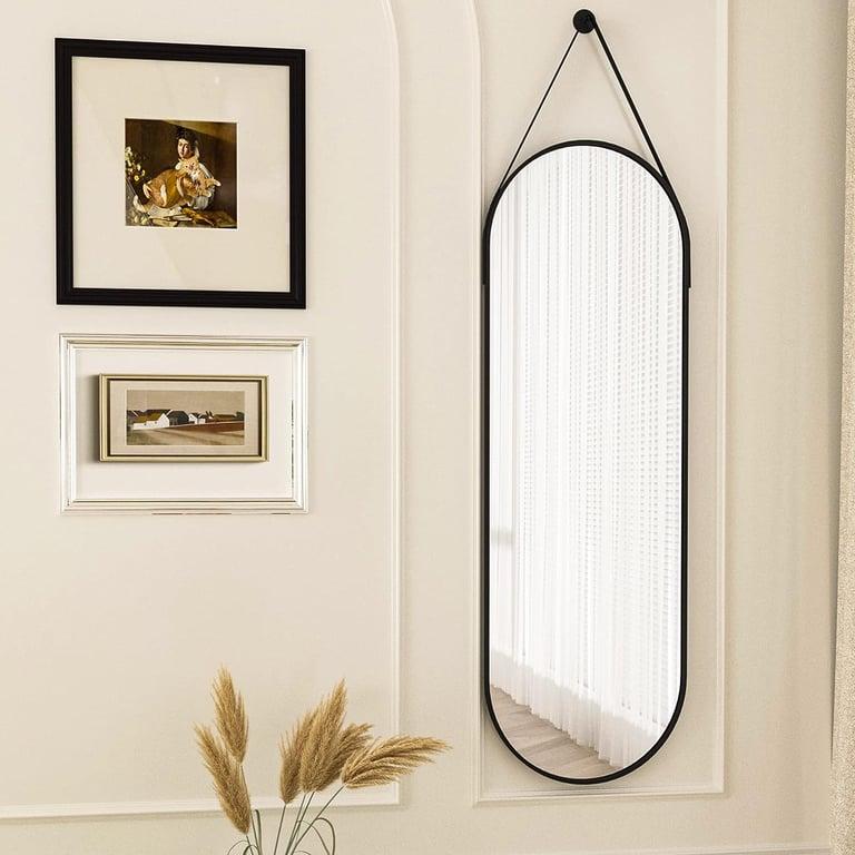 Montessori HARRITPURE Wall Mounted Hanging Mirror Oval Black