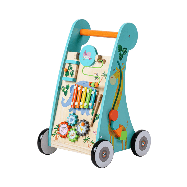 Montessori Teamson Kids Activity Walker Natural Blue