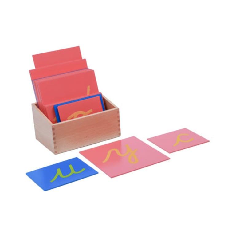 Montessori Adena Montessori Sandpaper Letters Lowercase Cursive Without Box