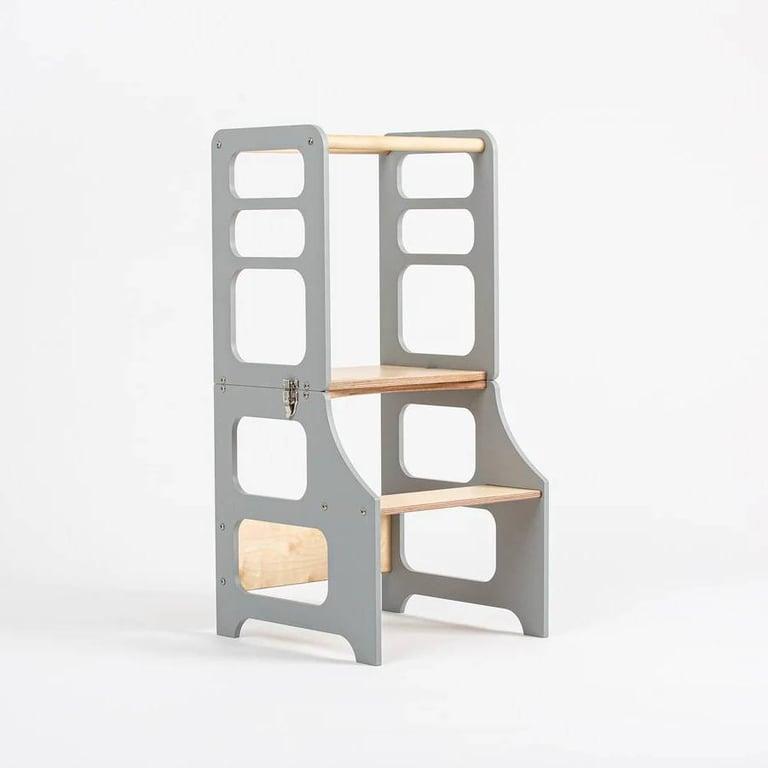 Montessori The Learning Tower Company The Classic Convertible Learning Tower Grey/Natural Wood Without Slide