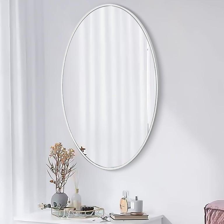 Montessori SCWF-GZ Oval Wall Mirror Silver 30 x 20 Inches