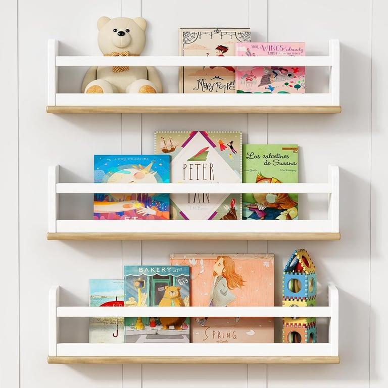 Montessori Harwaya Hanging Bookshelf White Set of 3