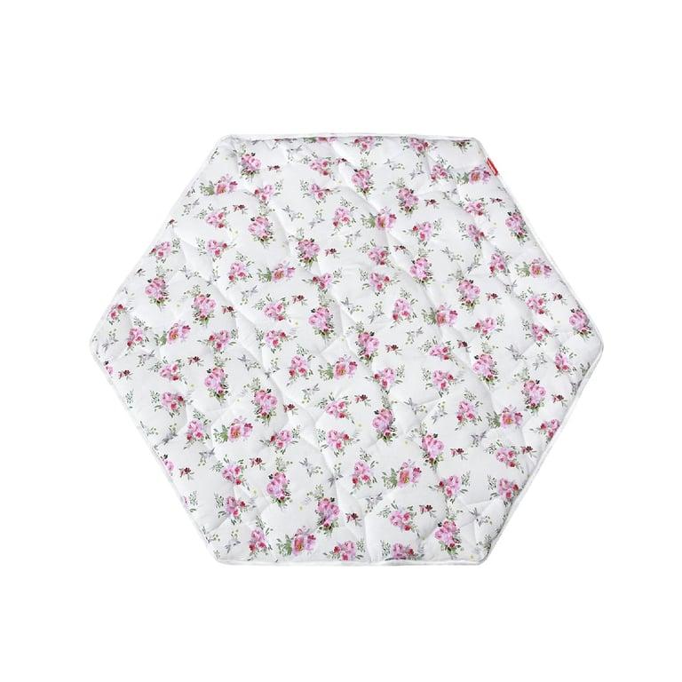 Montessori Moonsea Hexagon Play Mat Floral Print