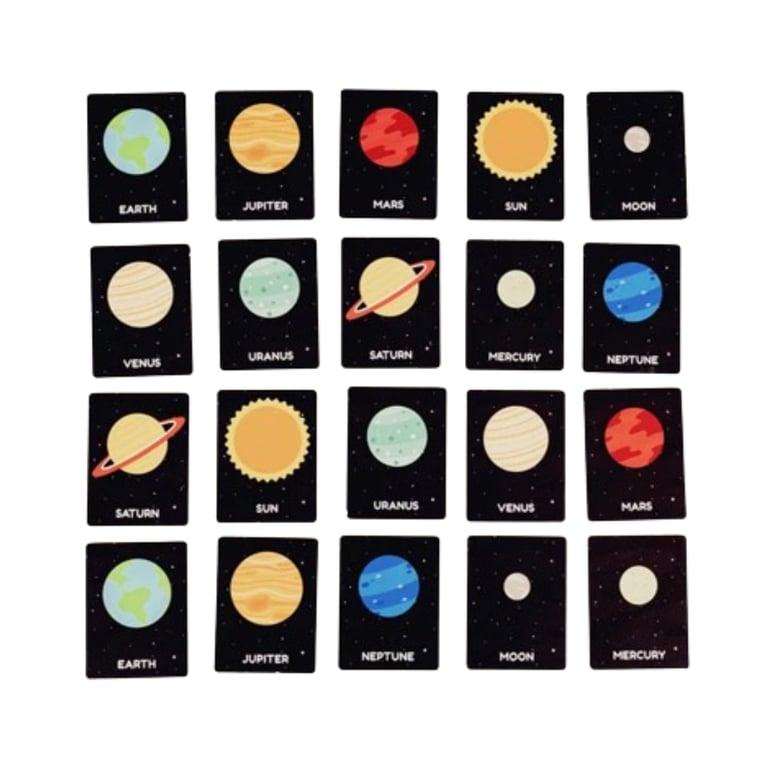 Montessori JandEKids Solar System Montessori Wooden Memory Game