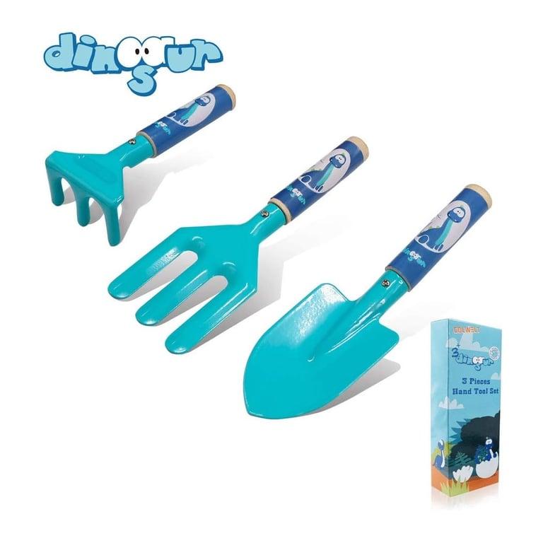 Montessori Colwelt 3 Piece Kids Gardening Set With Durable Metal Head and Sturdy Wooden Handle