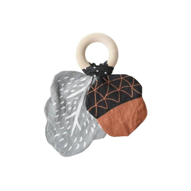 Montessori Wee Gallery Crinkle Teether Acorn