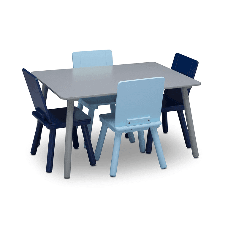 Montessori Delta Children Table and Chair Set Gray/Blue