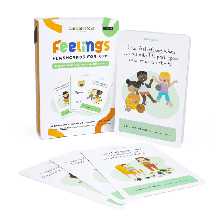 Montessori Conscious Kids Academy Feelings Flashcards