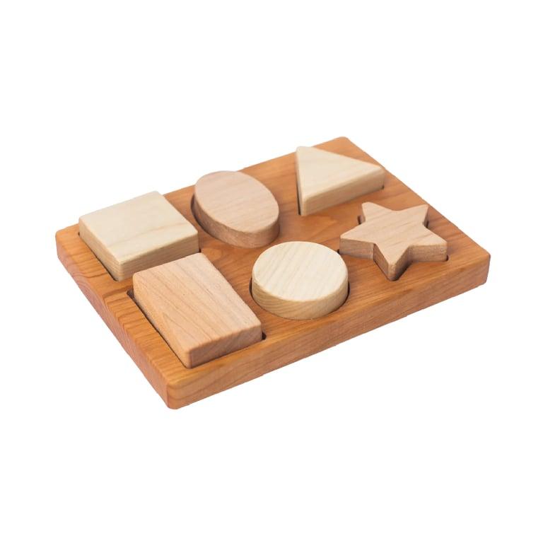 Montessori Heir+Loom Kids Six Piece Chunky Shape Puzzle