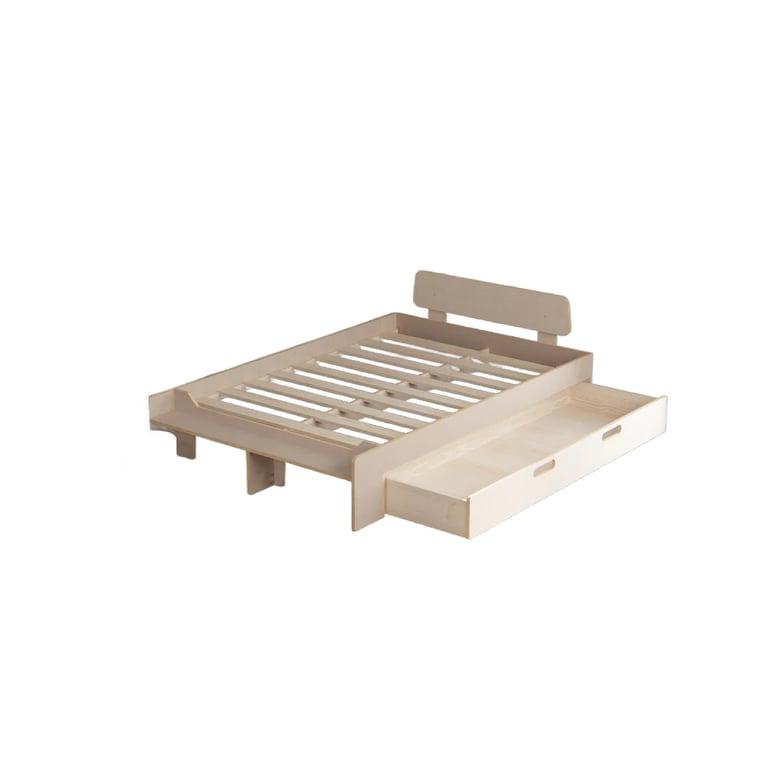 Montessori KitSmart Double Floor Bed With Drawer and Shelf