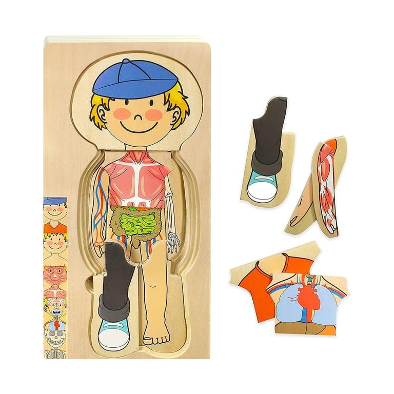 Montessori Kidzlane Wooden My Body Anatomy Puzzle Boy