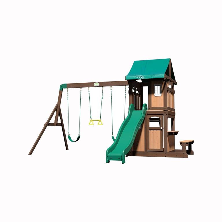 Montessori Backyard Discovery Swing Set With Playhouse Lakewood