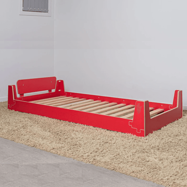 Montessori KitSmart Flippable Toddlers Bed Single Red