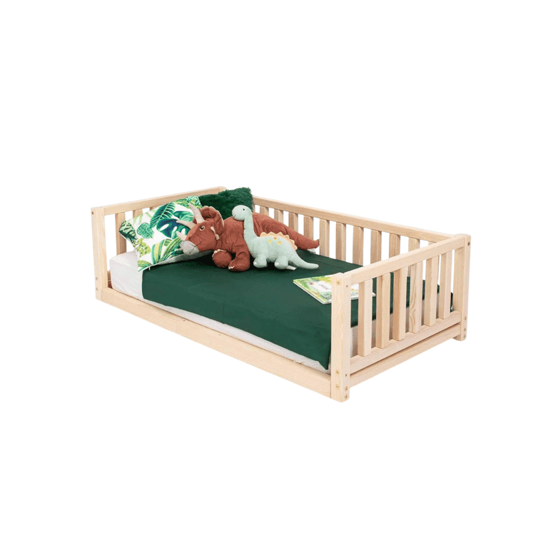 Montessori Sweet HOME From Wood Full Floor Bed Pine Wood