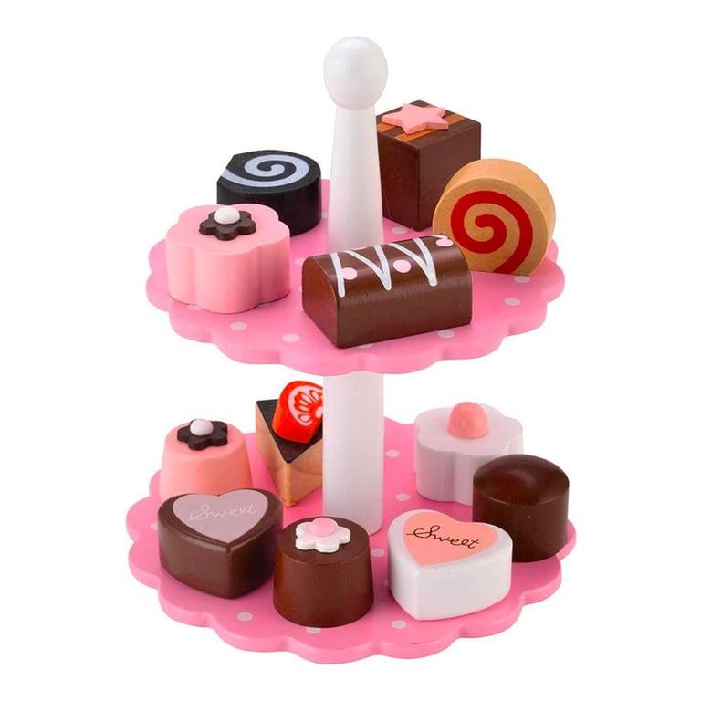 Montessori KIDS TOYLAND Wooden Dessert Cake Set Birthday Cake