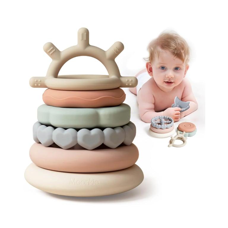 Montessori Moonkie Stacks of Circles Soft Teething Toy