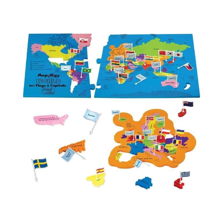 Montessori Imagimake Mapology World Map Puzzle World With Capitals