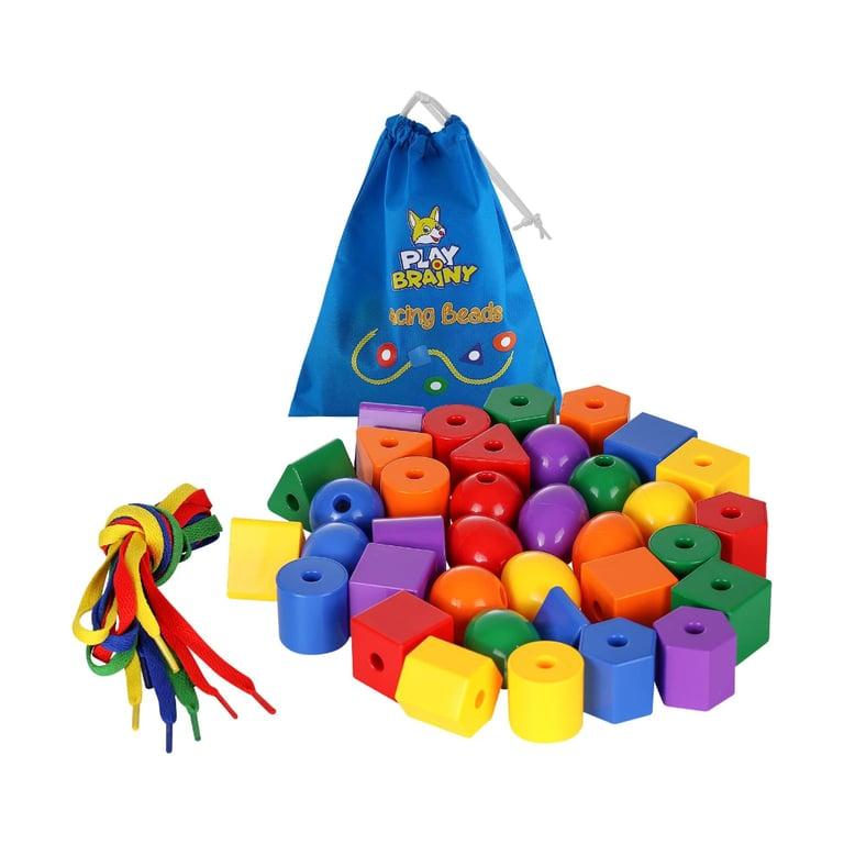 Montessori Plan Brainy Lacing Beads 36 Pieces