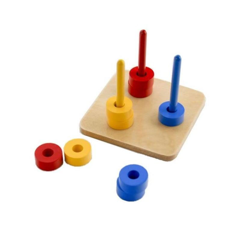 Montessori Montessori Outlet Colored Discs on 3 Colored Dowels