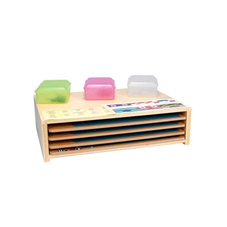 Montessori Alison's Montessori Four Maps of North America With Cabinet (Country, Capital, Flag, & Push Pin)