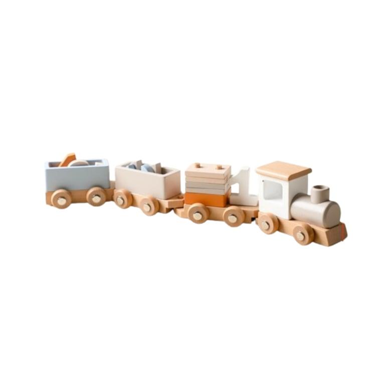 Montessori BonteKido Wooden Stacking Train