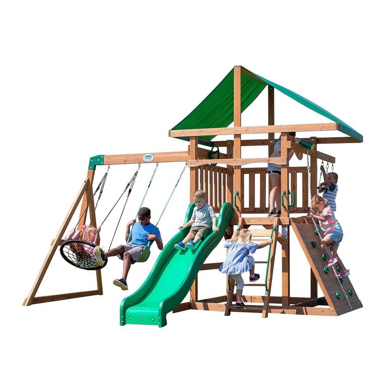 Montessori Backyard Discovery Grayson Peak All Cedar Wooden Swing Set