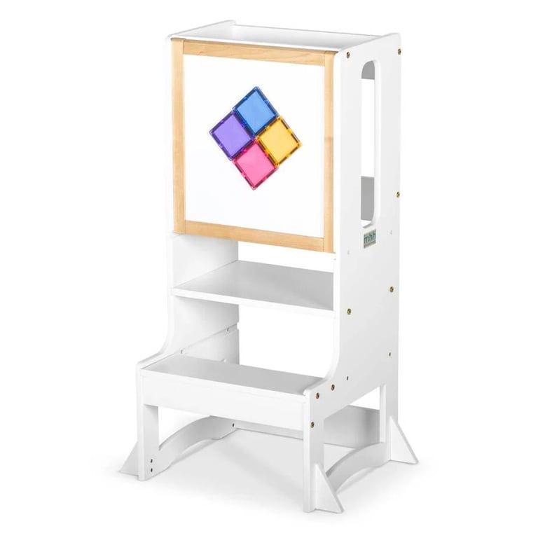 Montessori My Happy Helpers Evo 3.0 Learning Tower and Magnetic Whiteboard Varnished White