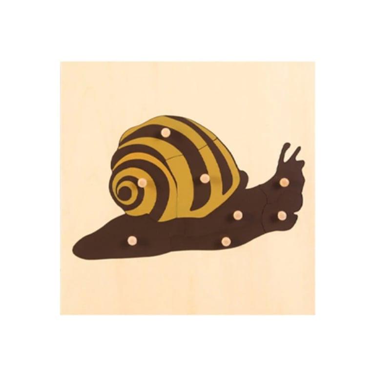 Montessori BippityBoppityBoo Wooden Pull Puzzles Snail