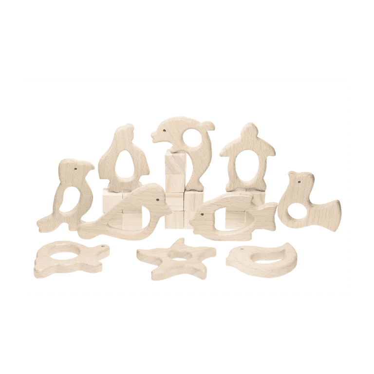 Montessori Penta Angel Wooden 10-Piece Teether