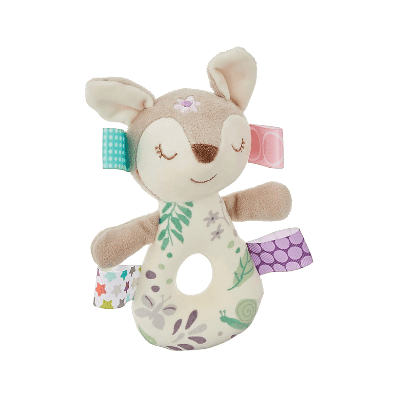 Montessori Taggies Soft Ring Rattle Flora Fawn