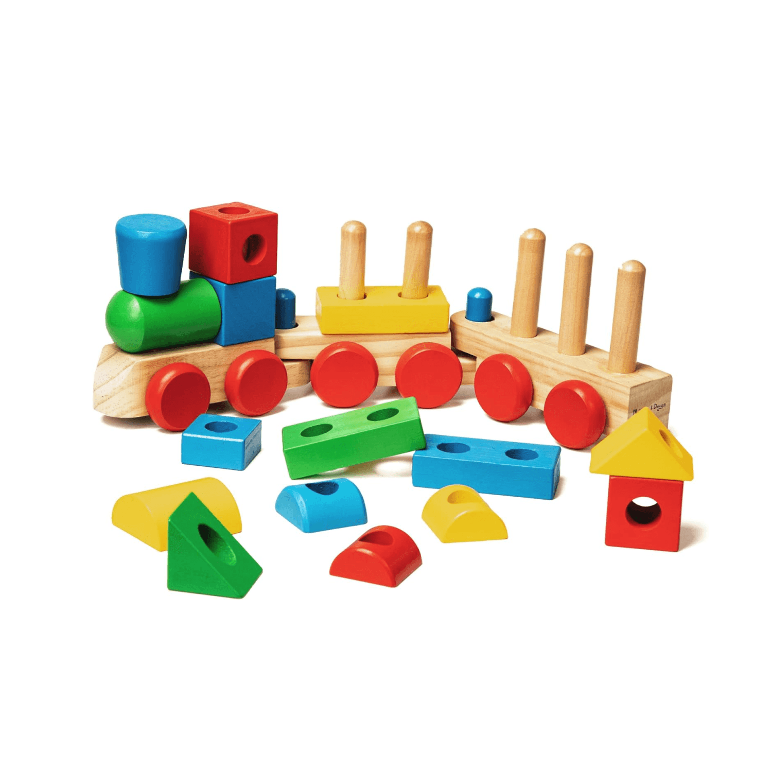 Montessori Melissa & Doug Stacking Trains Toddler Toy