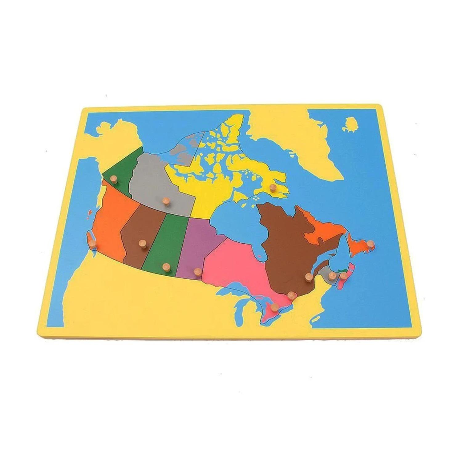 Montessori Pink Montessori Small Board Map of Canada