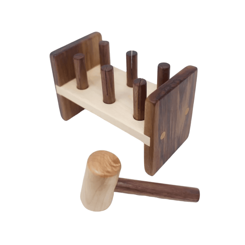 Montessori Heir+Loom Kids Hammer Peg Toy