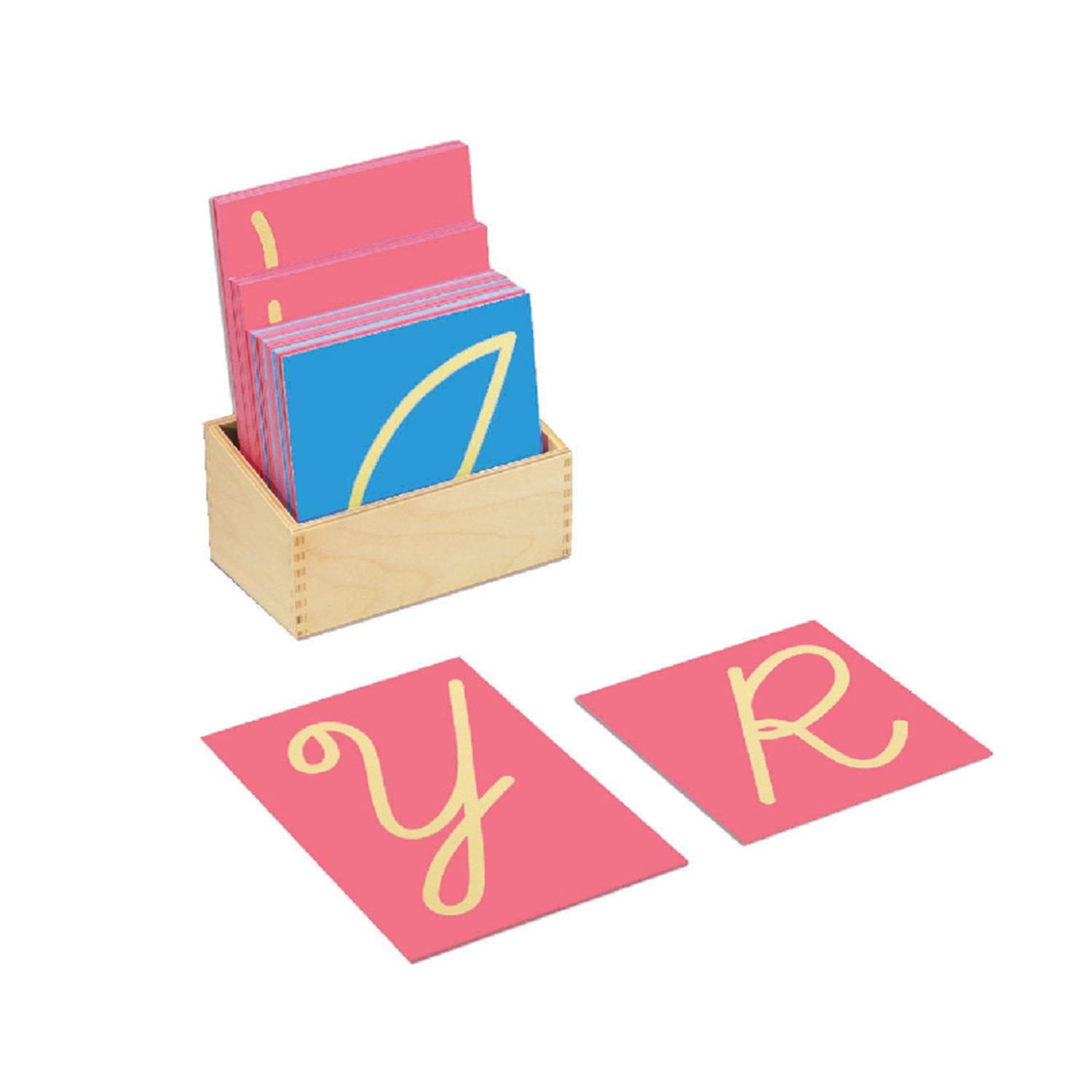 Montessori Bruins Montessori Sandpaper Capitals Cursive With Box
